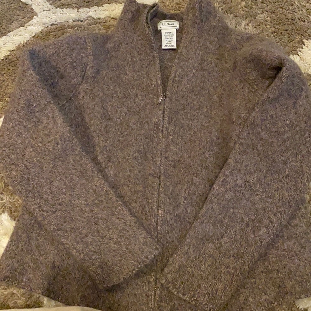 L.L bean wool zip up